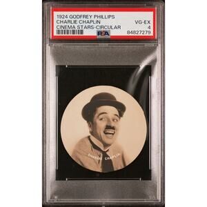 1924 Godfrey Phillips Charlie Chaplin PSA 4 Circular Cinema Star Charles Chaplin